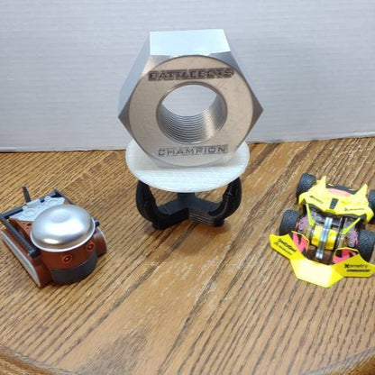 BattleBots Giant "Mini" Nut with Stand (3D Printed)